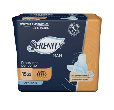 PANNOLINO SERENITY LIGHT MAN EXTRA CON ADESIVO O ALTRO FISSAGGIO 15 PEZZI - FarmaLucia