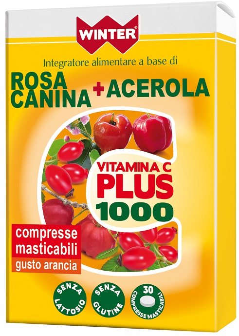 WINTER VITAMINA C PLUS 1000 ROSA CANINA + ACEROLA 30 COMPRESSE MASTICABILI - FarmaLucia