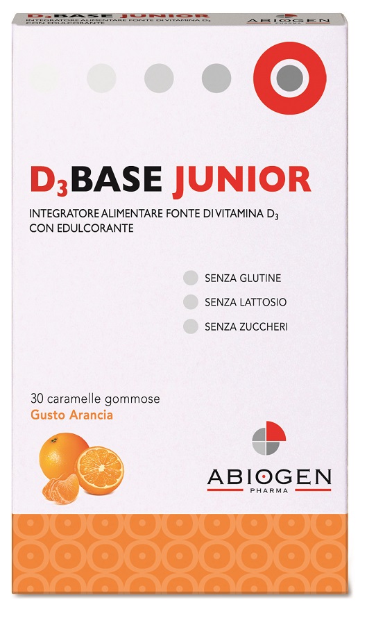 D3BASE JUNIOR 30 CARAMELLE GOMMOSE ARANCIA - FarmaLucia