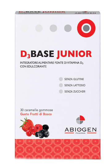 D3BASE JUNIOR 30 CARAMELLE GOMMOSE FRUTTI DI BOSCO - FarmaLucia