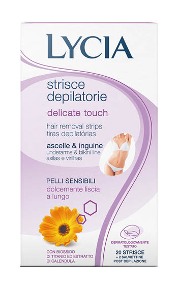 LYCIA STRISCE DEPILATORIE DELICATE TOUCH ASCELLE E INGUINE 20 PEZZI - FarmaLucia