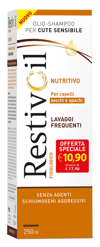 RESTIVOIL NUTRITIVO PER CAPELLI SECCHI E OPACHI LAVAGGI FREQUENTI OFFERTA SPECIALE 250 ML - FarmaLucia