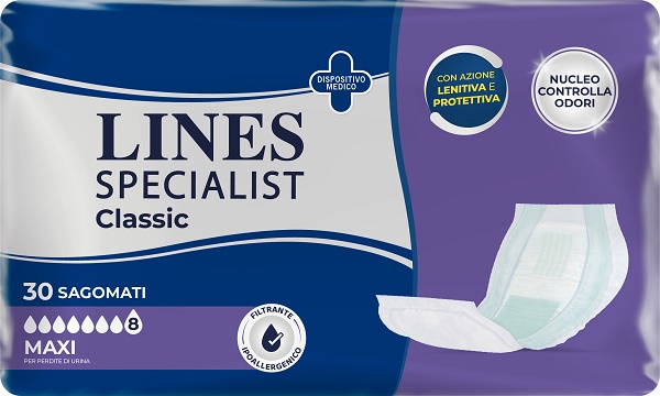 PANNOLONE PER INCONTINENZA LINES SPECIAL CLASSIC SAGOMATO MAXI 30 PEZZI - FarmaLucia