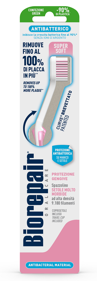 BIOREPAIR ORAL CARE ANTIBATTERICO SPAZZOLINO PIU' COMFORT PROTEZIONE GENGIVE SETOLE SUPER SOFT - FarmaLucia