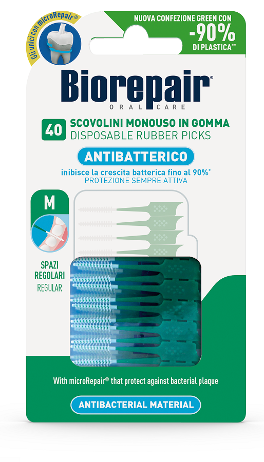 BIOREPAIR ORAL CARE ANTIBATTERICO 40 SCOVOLINI MONOUSO SPAZI REGOLARI - FarmaLucia