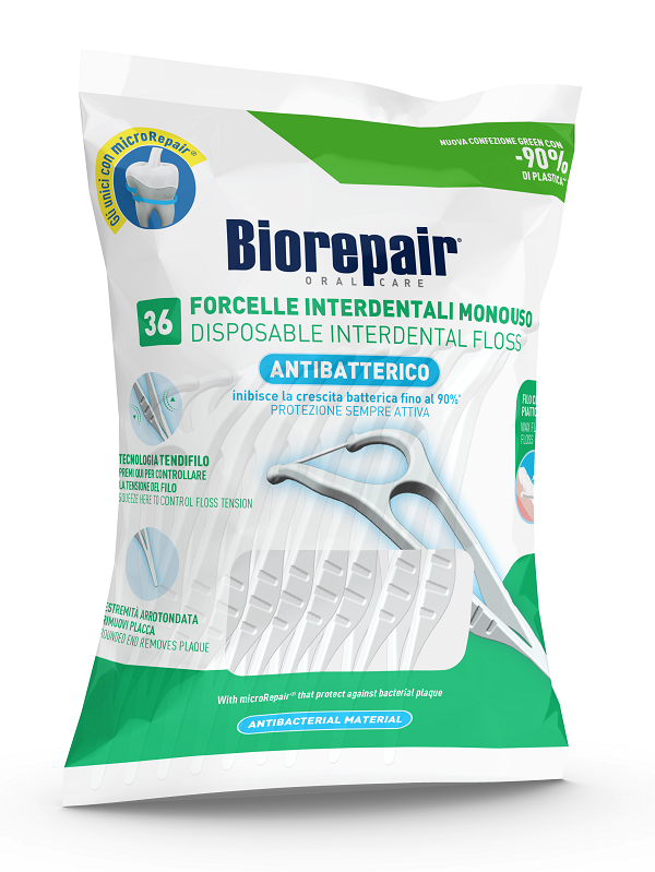 BIOREPAIR ORAL CARE ANTIBATTERICO FORCELLE INTERDENTALI MONOUSO 36 PEZZI - FarmaLucia