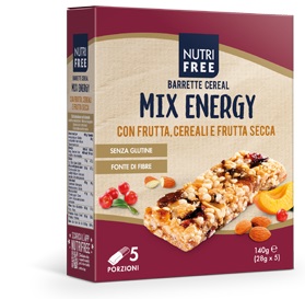 NUTRIFREE BARRETTE CEREAL MIX ENERGY 28 G X 5 - FarmaLucia