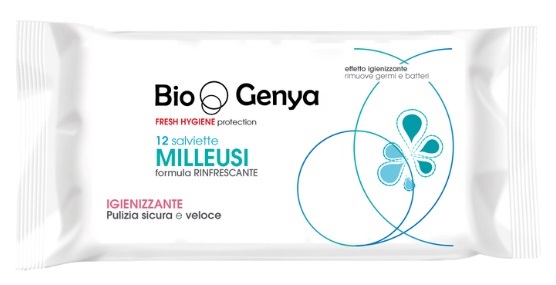 BIOGENYA FRESH HYGIENE PROTECTION 12 SALVIETTE MILLEUSI RINFRESCANTE IGIENIZZANTE - FarmaLucia