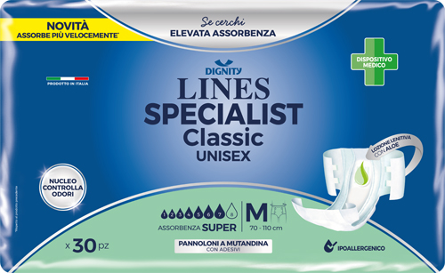 PANNOLONE MUTANDINA LINES SPECIALIST CLASSIC SUPER ULTRA MM 30 PEZZI - FarmaLucia