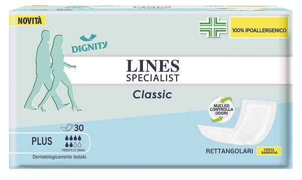 PANNOLONE LINES SPECIALIST CLASSIC RETTANGOLARE SENZA BARRIERA CONTROL 30 PEZZI - FarmaLucia