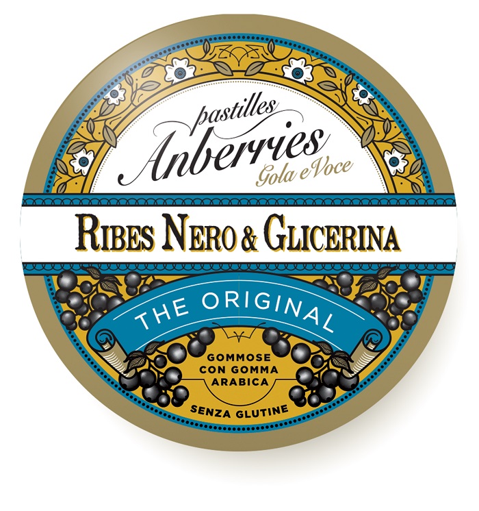 ANBERRIES CLASSICHE RIBES NERO & GLICERINA CARAMELLE 55 G - FarmaLucia