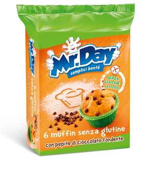 MR DAY MUFFIN SENZA GLUTINE CON PEPITE DI CIOCCOLATO FONDENTE 6 X 42 G - FarmaLucia