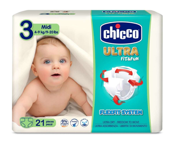 CHICCO PANNOLINO ULTRA CHICCHO MIDI 21 X 10 - FarmaLucia
