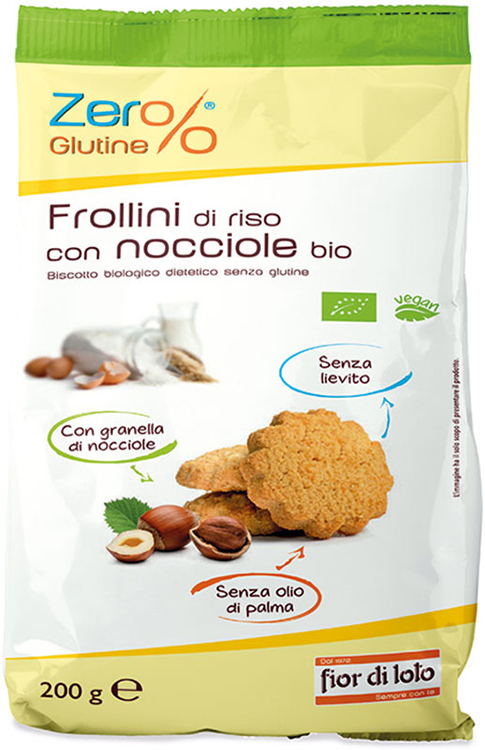 ZER%GLUTINE FROLLINI DI RISO CON NOCCIOLE SENZA GLUTINE 200 G - FarmaLucia