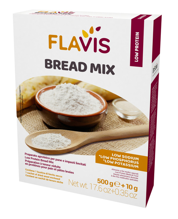 FLAVIS BREAD MIX PREPARATO PER PANE E IMPASTI LIEVITATI APROTEICI 500 G - FarmaLucia