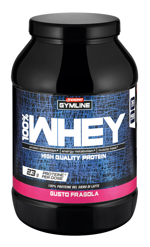 GYMLINE 100% WHEY CONCENTRATE FRAGOLA 900 G - FarmaLucia