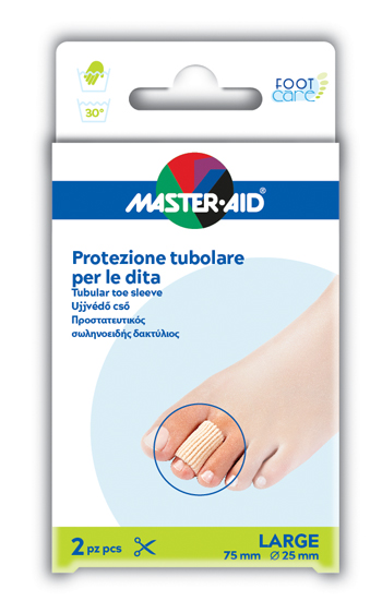 PROTEZIONE TUBOLARE IN GEL MASTER-AID FOOTCARE ELASTICIZZATO LARGE 7,5 CM 20 MM 2 PEZZI C5 - FarmaLucia