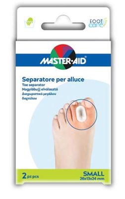 SEPARATORE DITA IN GEL MASTER-AID FOOTCARE PER ALLUCE SMALL 2 PEZZI D1 - FarmaLucia