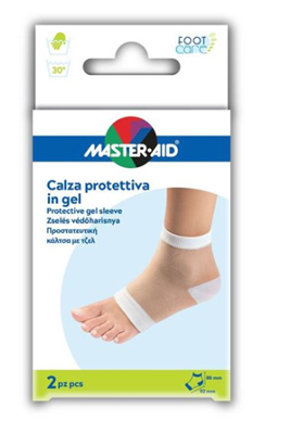CALZA CON PROTEZIONE MASTER-AID FOOTCARE IDRATANTE IN GEL/TESSUTO PER TALLONI 2 PEZZI F1 - FarmaLucia