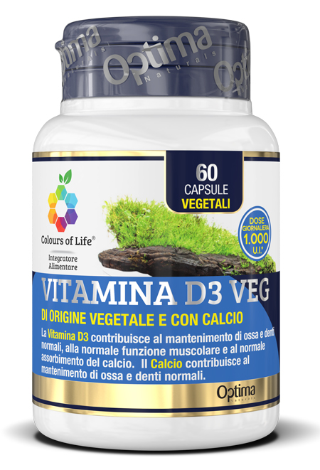 COLOURS OF LIFE VITAMINA D3 VEG 60 CAPSULE 500 MG - FarmaLucia