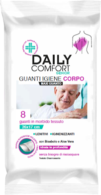 DAILY COMFORT SENIOR GUANTO DETERGENTE 8 PEZZI - FarmaLucia
