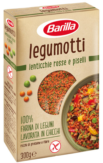 BARILLA LEGUMOTTI ALLE LENTICCHIE ROSSE E PISELLI 300 G - FarmaLucia