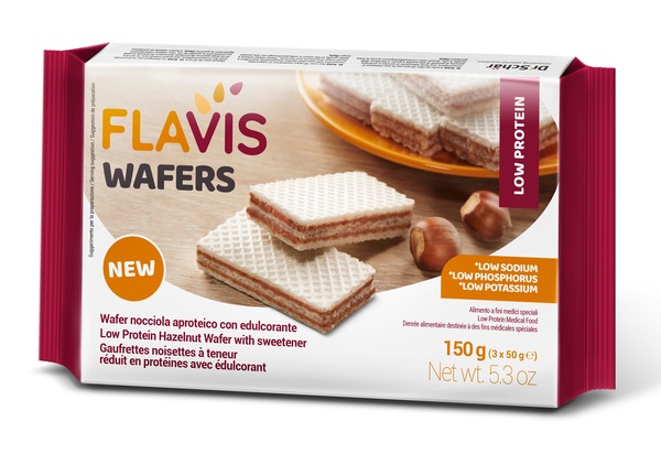 FLAVIS WAFERS NOCCIOLA APROTEICO 3 PORZIONI DA 50 G - FarmaLucia