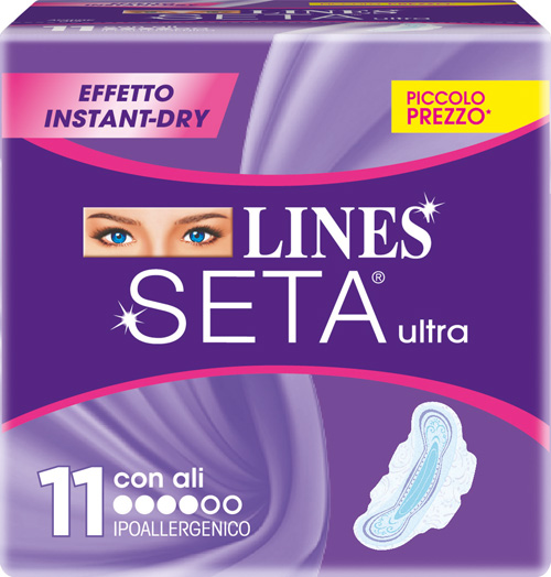 LINES SETA ULTRA ASSORBENTI CON ALI 11 PEZZI - FarmaLucia