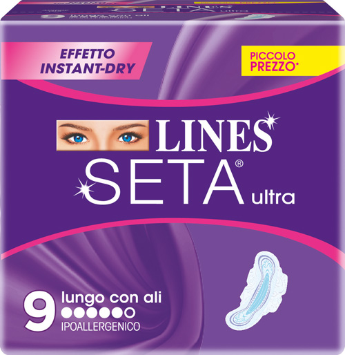 LINES SETA ULTRA ASSORBENTI LUNGHI 9 PEZZI - FarmaLucia