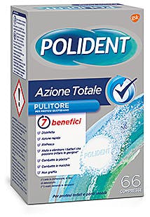 POLIDENT AZIONE TOTALE 66 COMPRESSE PULITORE PER PROTESI QUOTIDIANO - FarmaLucia