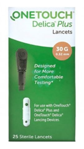 LANCETTE PUNGIDITO ONETOUCH DELICA PLUS 25 PEZZI - FarmaLucia