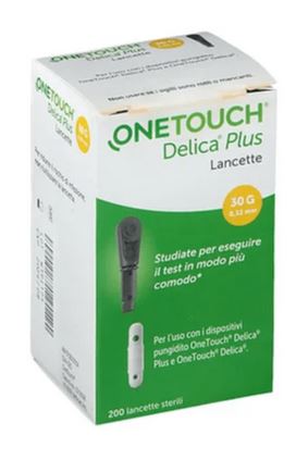 LANCETTE PUNGIDITO ONETOUCH DELICA PLUS 200 PEZZI - FarmaLucia