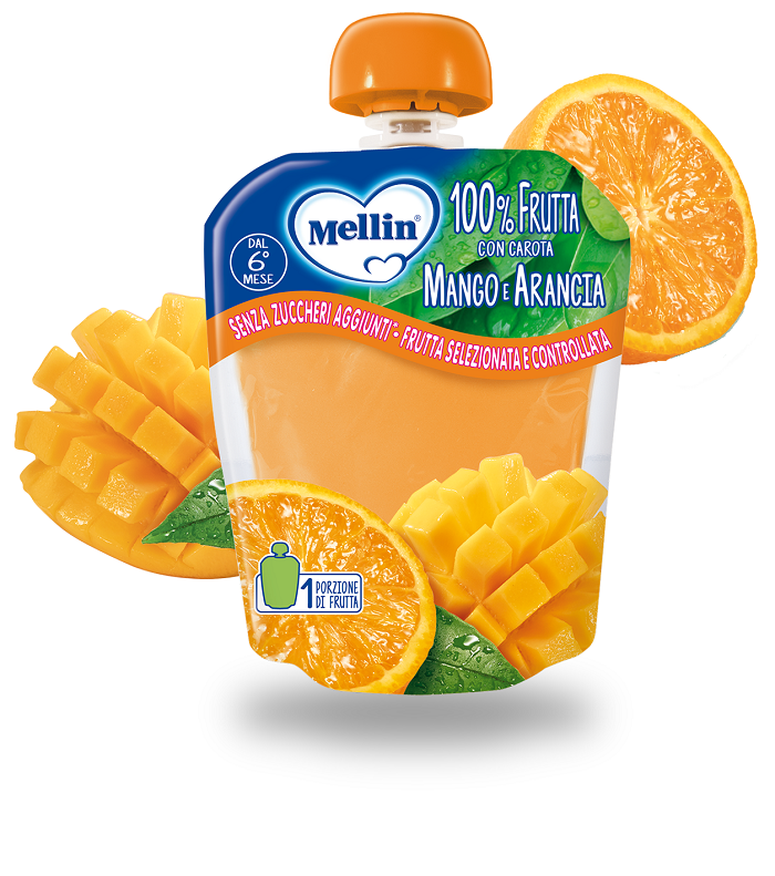 MELLIN POUCH ARANCIA MANGO 90 G - FarmaLucia