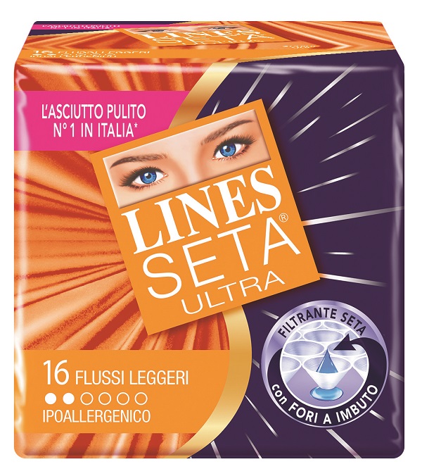 ASSORBENTE LINES SETA ULTRA LEGGERO 16 PEZZI - FarmaLucia