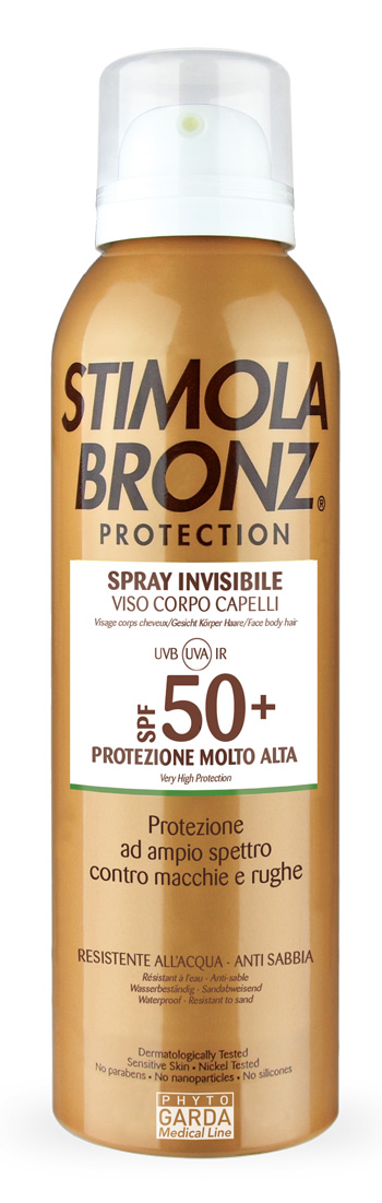 STIMOLABRONZ PROTECTION SPF50+ SPRAY INVISIBILE VISO CORPO CAPELLI 150 ML - FarmaLucia