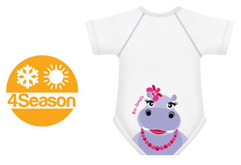 BODY 0/36M BIO COTTON 4SEASON IPPOPOTAMO - FarmaLucia