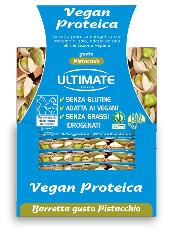 ULTIMATE BARRETTA VEGAN PROTEICA PISTACCHIO 24 X 40 G - FarmaLucia