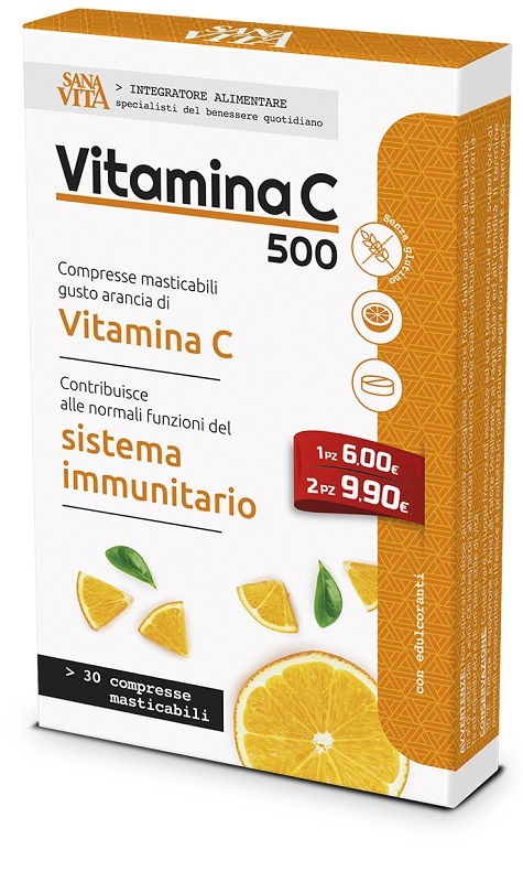 SANAVITA VITAMINA C MASTICABILE 30 COMPRESSE - FarmaLucia
