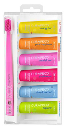 CURAPROX BE YOU MIXED SET 6 DENTIFRICI DA 10 ML + 1 SPAZZOLINO CS 5460 - FarmaLucia