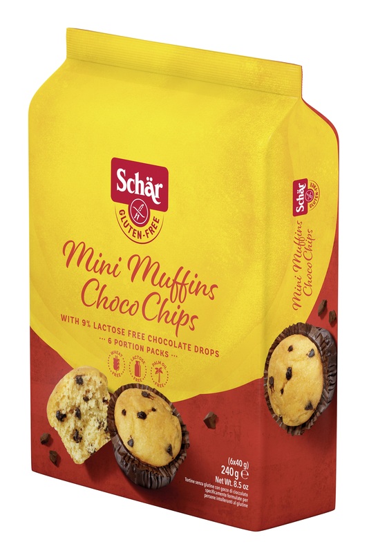 SCHAR MINI MUFFIN CHOCO CHIPS SENZA LATTOSIO 6 MONOPORZIONI DA 40 G - FarmaLucia