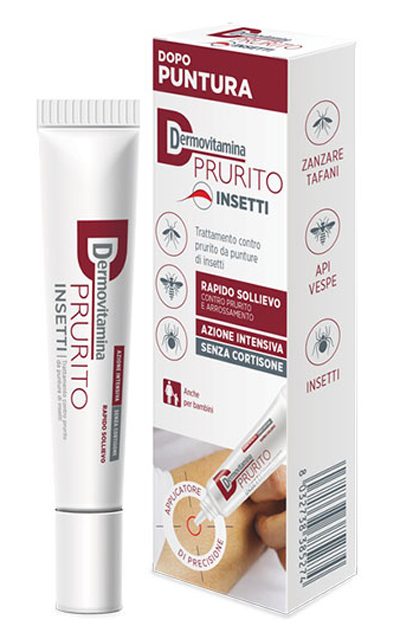 DERMOVITAMINA PRURITO INSETTI DOPO PUNTURA RAPIDO SOLLIEVO AZIONE INTENSIVA SENZA CORTISONE 15 ML - FarmaLucia
