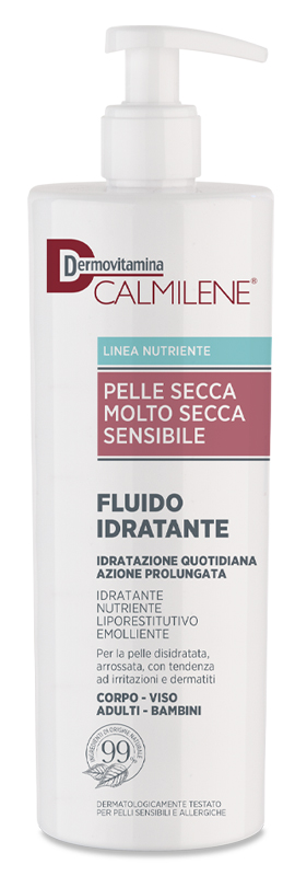 DERMOVITAMINA CALMILENE FLUIDO IDRATANTE PER PELLE SECCA, MOLTO SECCA E SENSIBILE 500 ML - FarmaLucia