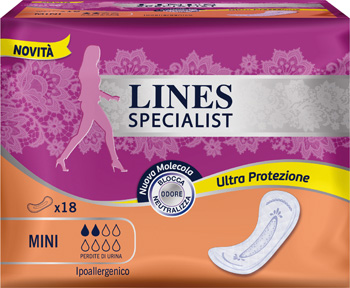 LINES SPECIALIST PANNOLONE MINI FARMA 18 PEZZI - FarmaLucia