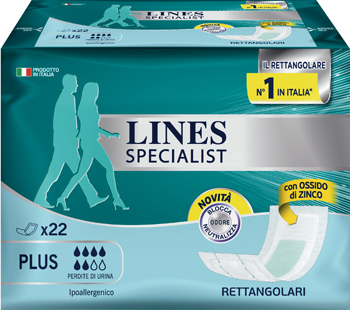 LINES SPECIALIST PANNOLONE RETTANGOLARE 22 PEZZI - FarmaLucia