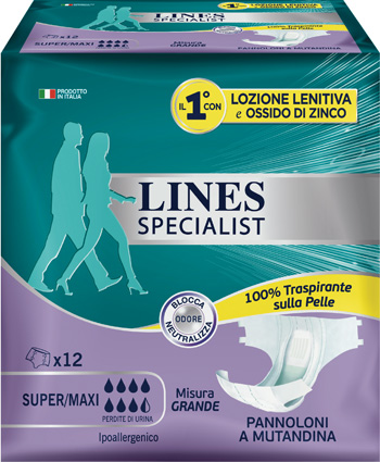 LINES SPECIALIST PANNOLONE A MUTANDA GRANDE 12  PEZZI - FarmaLucia