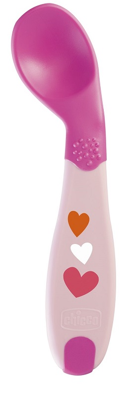 CHICCO CUCCHIAIO ANGOLATO 8M+ ROSA - FarmaLucia