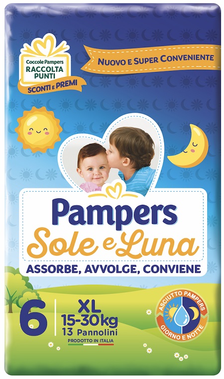PAMPERS SOLE E LUNA XL 13 PEZZI - FarmaLucia