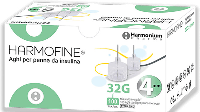 AGO HARMOFINE PENNA DA INSULINA GAUGE 32 4MM 100 PEZZI - FarmaLucia
