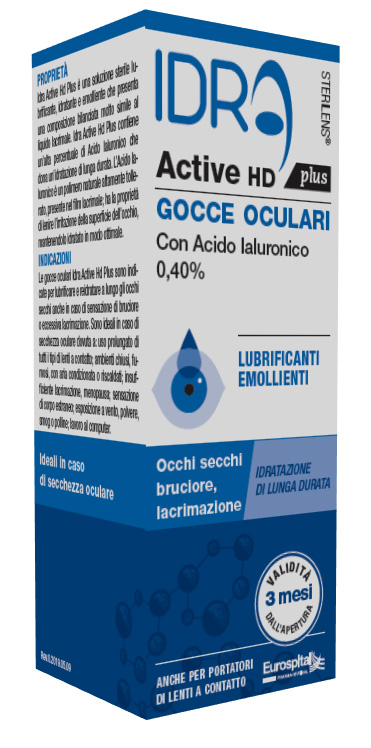 GOCCE OCULARI STERILENS IDRA ACTIVE HD PLUS 10 ML CON ACIDO IALURONICO 0,40% - FarmaLucia