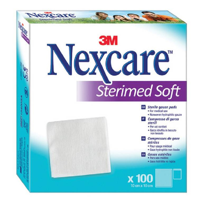 GARZA COMPRESSA STERIMED SOFT IN TESSUTO NON TESSUTO STERILE 10X10CM 100 PEZZI MULTILINGUAL - FarmaLucia
